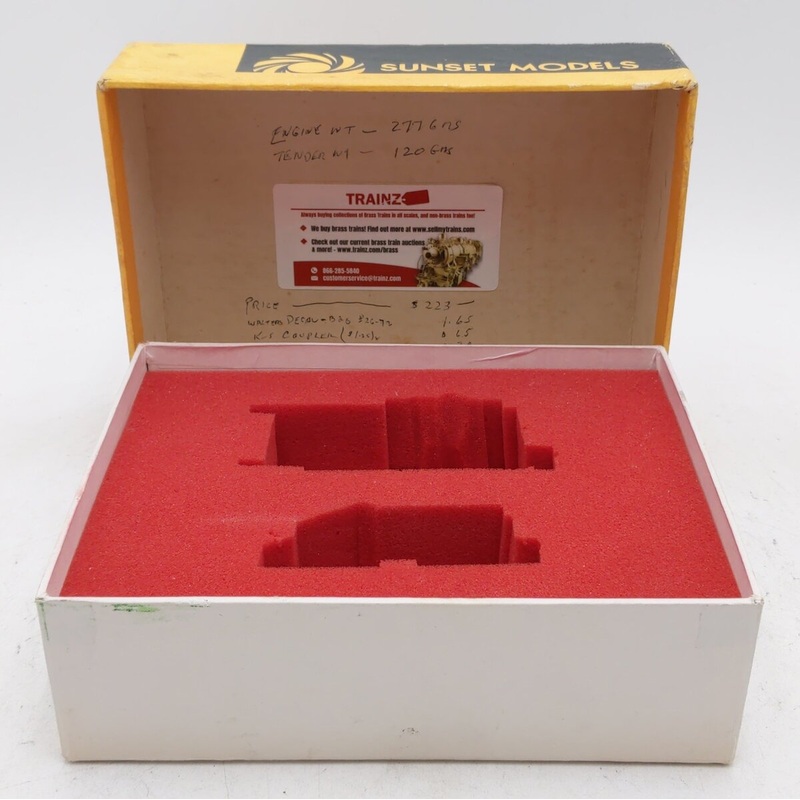 Sunset Models HO BRASS B&O B-18 4-6-0 Steam Locomotive & Tender -BOX ONLY VG/Box