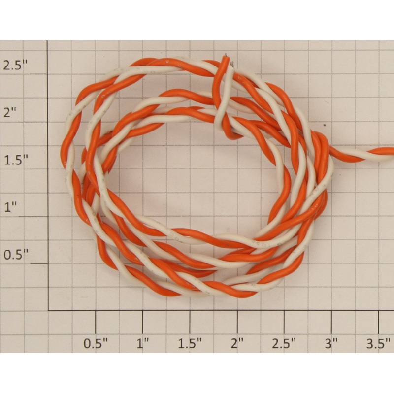 Acme 0631-0077X #18 Gauge 22Conductor Orange / White Stranded Wire