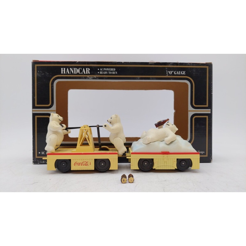 K-Line K2625-02 O Gauge Coca Cola Polar Bear Handcar & Trailer VG/Box