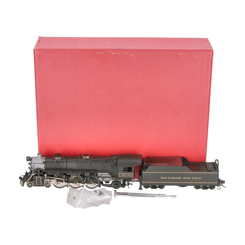 Key Imports HO BRASS President Lincoln 4-6-2 Steam Loco & Tender -F/P LN/Box