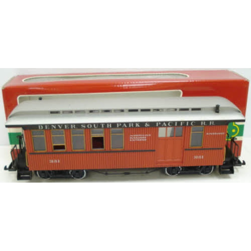 LGB 3181 G Denver, South Park & Pacific Illuminated Passenger Car #3181 EX/Box