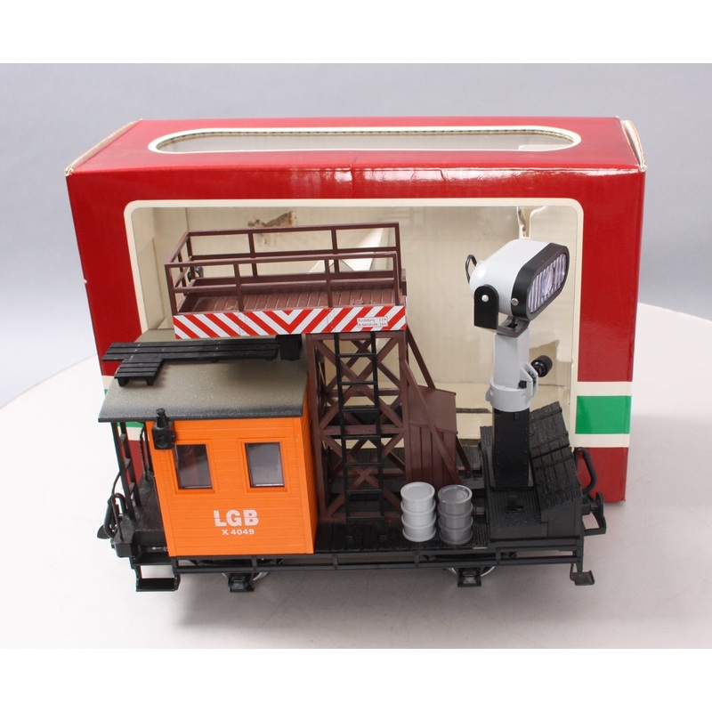 LGB 4049 G Scale Operating Searchlight Car w/ Metal Wheels EX/Box