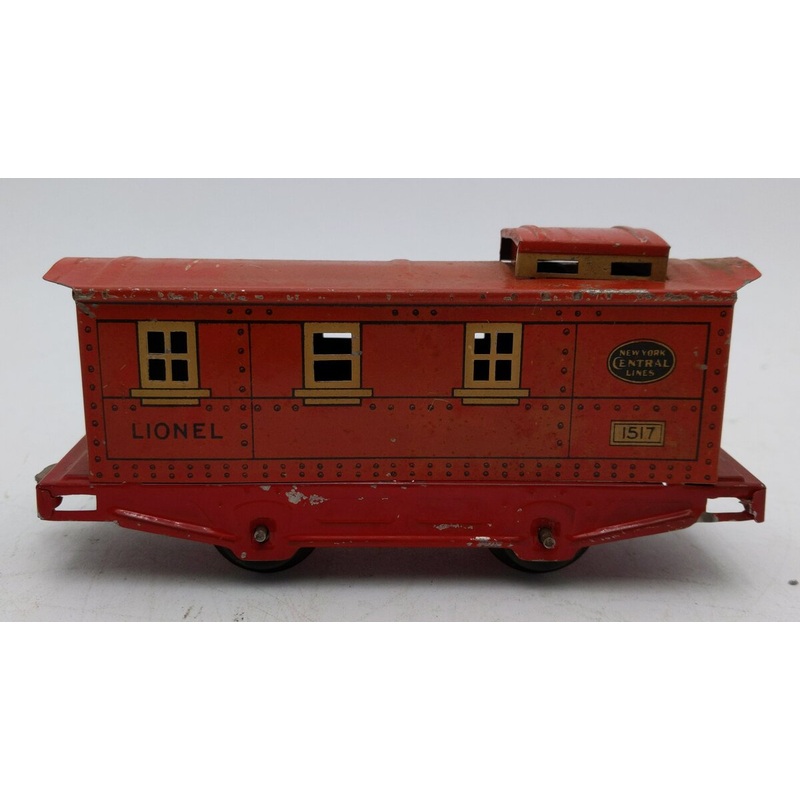 Lionel 1517 Vintage O New York Central Tinplate Caboose EX