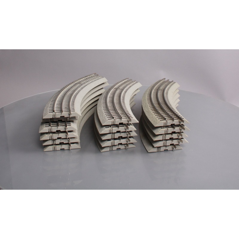 Lionel 6-12015 FasTrack O36 45-Degree Curved Track Sections (16) EX