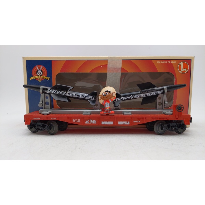 Lionel 6-16980 O Gauge WB Speedy Gonzales Missile Flatcar #6823 EX/Box
