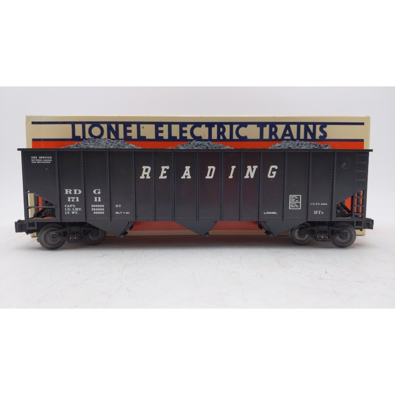 Lionel 6-17111 O Gauge Reading 3-Bay Hopper with Coal Load EX/Box