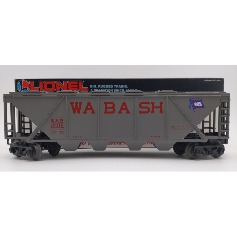Lionel 6-19316 O Gauge Wabash Covered Hopper VG/Box
