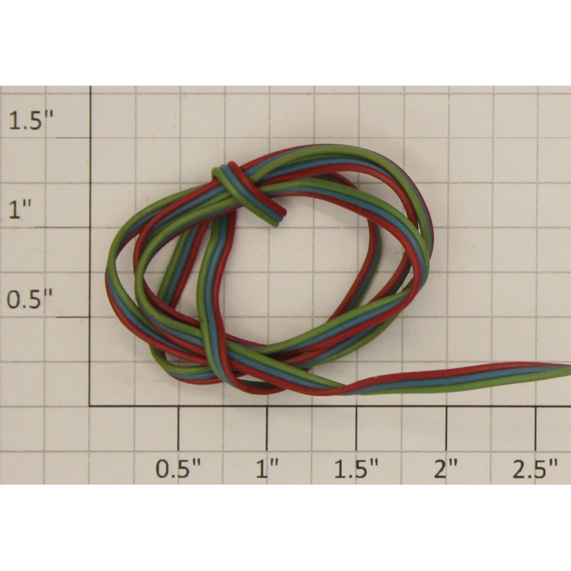 Acme 0627-821 #24 Gauge 3-Conductor Red/Blue/Green Wire Sold by the Foot