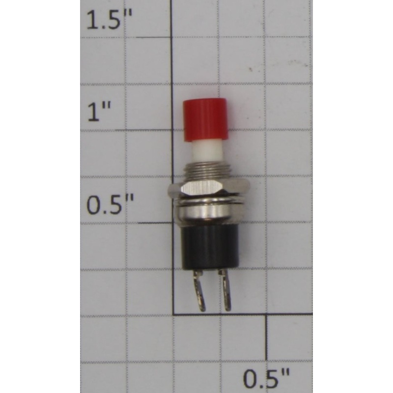 Acme 0702-4 Red SPST Momentary White Shaft Push Button Switch
