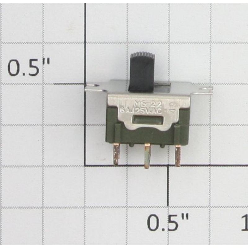 Acme MS-22 DPDT On/On Green Slide Switch 6A @ 125VAC