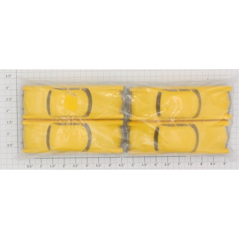 Lionel 6414-25X Yellow Autos with Gray Bumpers (Set of 4)