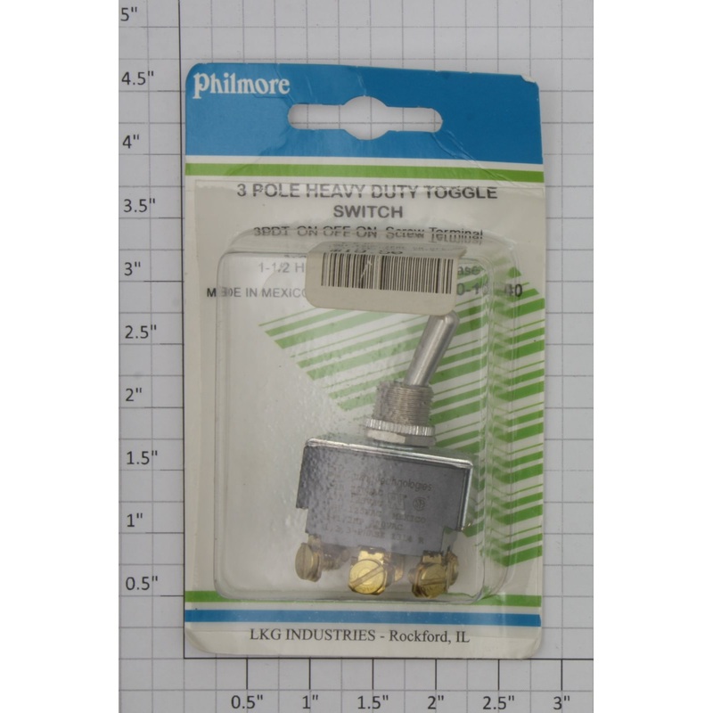 Philmore 30-10240 3 Pole On/Off/On Heavy Duty Toggle Switch