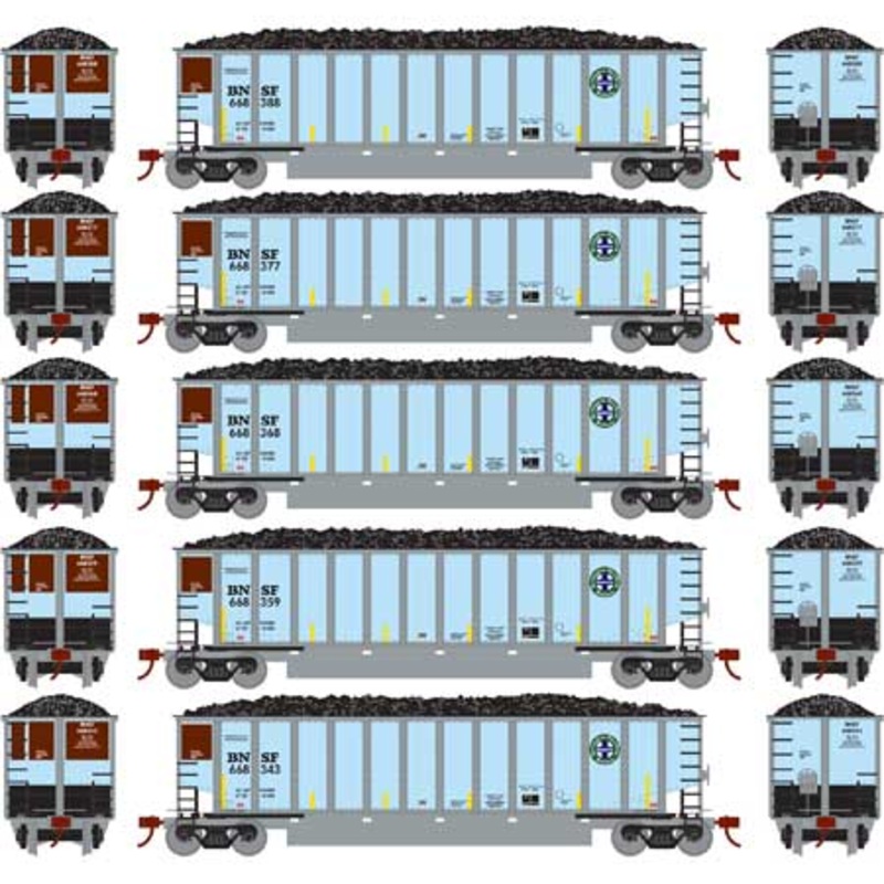 Athearn 81538 HO BNSF RTR Bethgon Coalporter with Load #1 (5) NIB