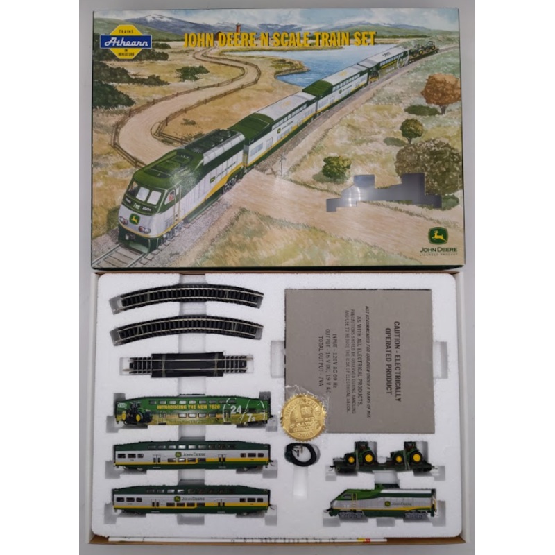 Athearn N Scale John Deere Diesel Passenger Train Set NIB