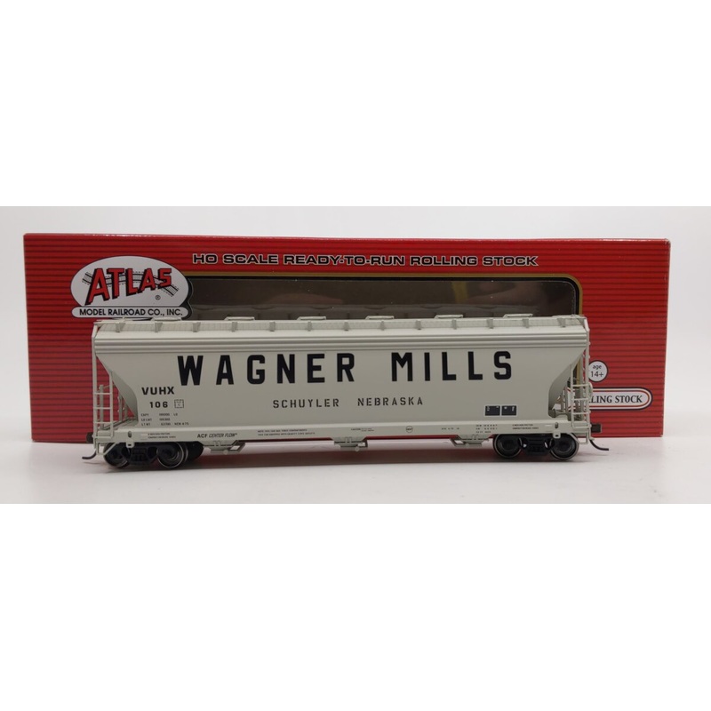 Atlas 20003476 HO Wagner Mills ACF 4650 Centerflow Covered Hopper #106 EX/Box
