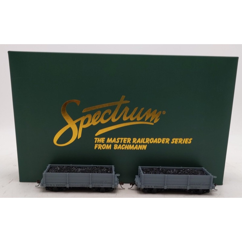 Bachmann 26533 On30 USA Gray 18′ Low-Side Gondola #100701/101222 (Set of 2) LN/Box