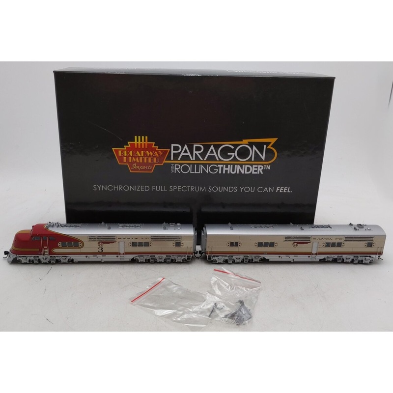 Broadway Limited 5498 HO ATSF E1 A/B Set A-Unit Diesel Loco Sound/DC/DCC #3L/3A LN/Box