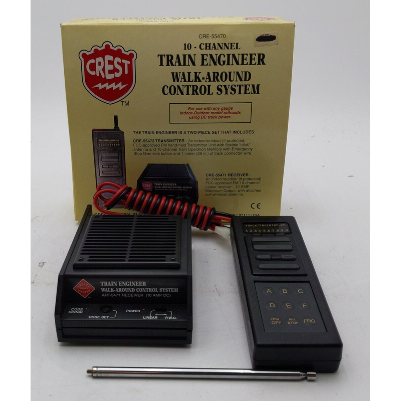 Crest CRE-55470 10 Channel Train Engineer Walk-Around Control System LN/Box