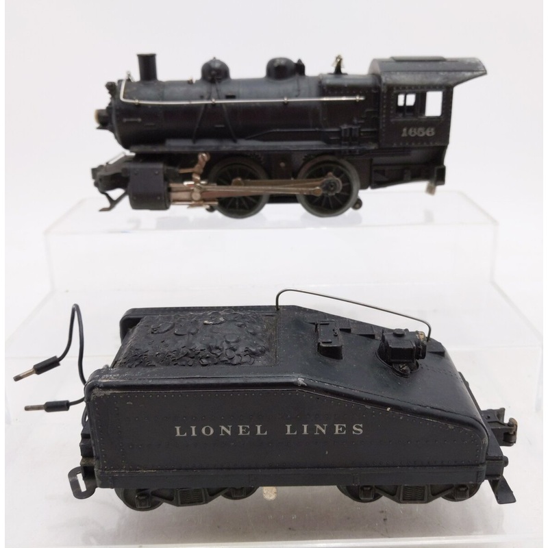 Lionel 1656 Vintage O Lionel Lines 0-4-0 Steam Locomotive & 6403B Tender w Bell VG