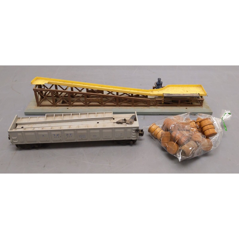 Lionel 362 Vintage O Barrel Loader Ramp & Car Set VG