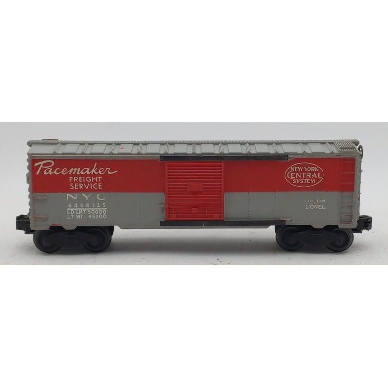 Lionel 6464-125 Vintage O NYC Pacemaker Boxcar – Type llA Red w/Rubber Stamp VG