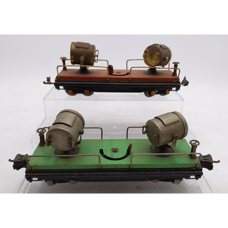 Lionel O Vintage Prewar 820 & 2820 Dual Searchlight Cars [2]