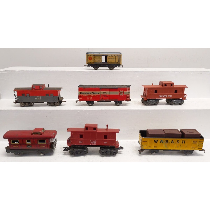 Marx Vintage O Assorted Freight Cars: 555, 20102, 556, 564, 37956 [7] VG