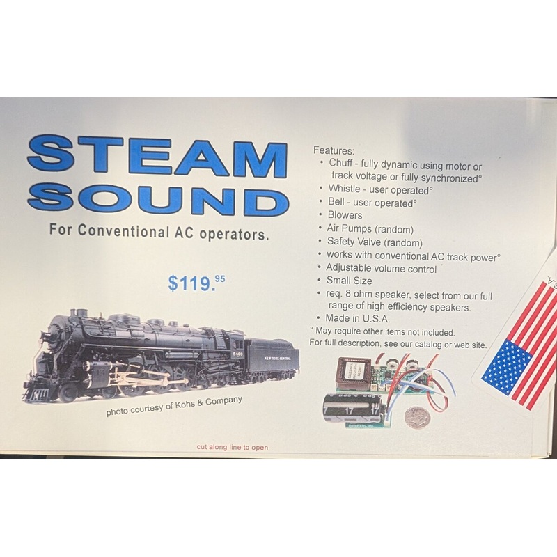 Dallee 1004 G Scale PRR T1/Passenger Steam Sound For Conventional AC Operators