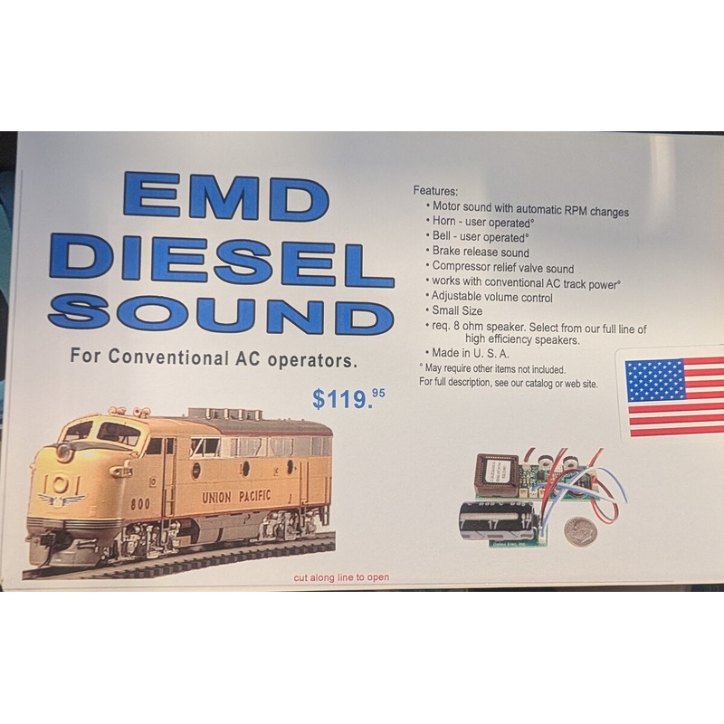 Dallee 1042 G Scale Leslie S3K EMD Diesel Sound For Conventional AC Operators
