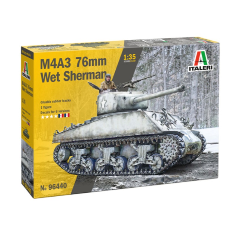 Italeri 96440 SHERMAN M4A3 WET 1/35 Plastic Model Kit