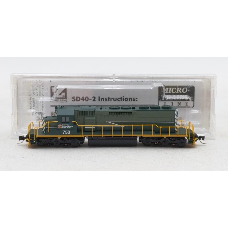 Micro-Trains 97001201 Z British Columbia Railway SD40-2 Diesel Locomotive #753 LN/Box