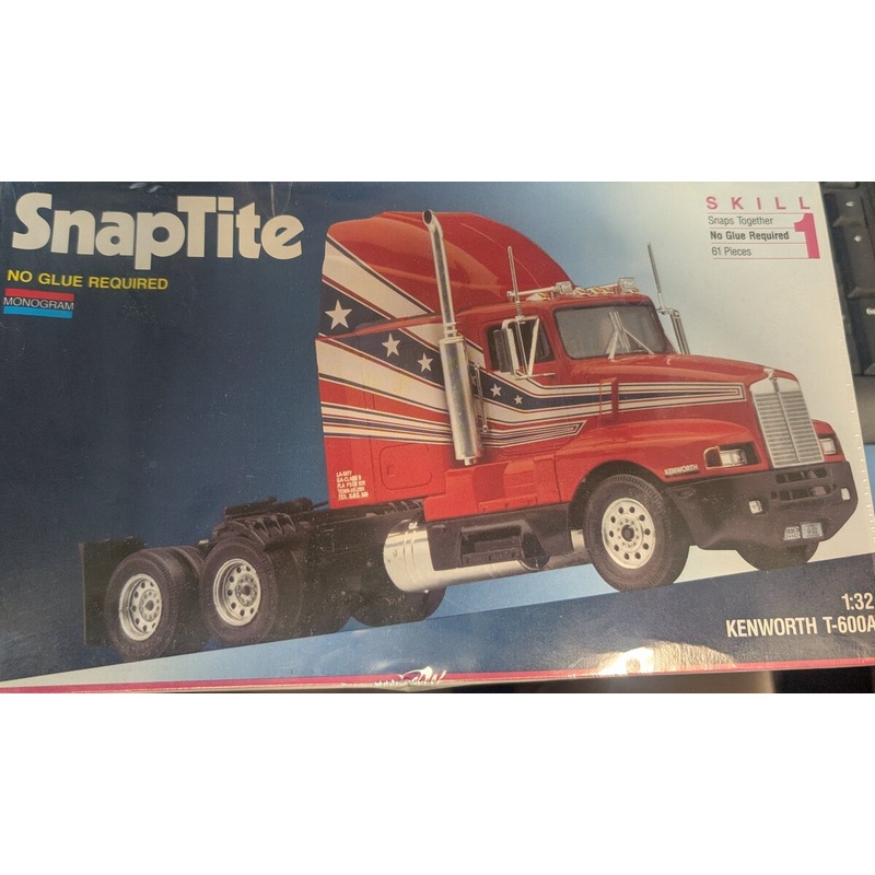 Monogram 1215 1:32 Kenworth T-600A Skill 1 SnapTite Model Kit