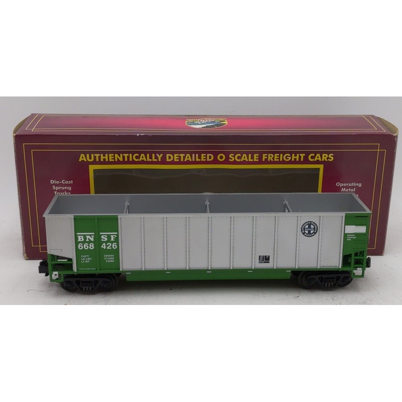 MTH 20-97116 O Gauge BNSF Coalporter Hopper Car with Coal Load #668426 EX/Box