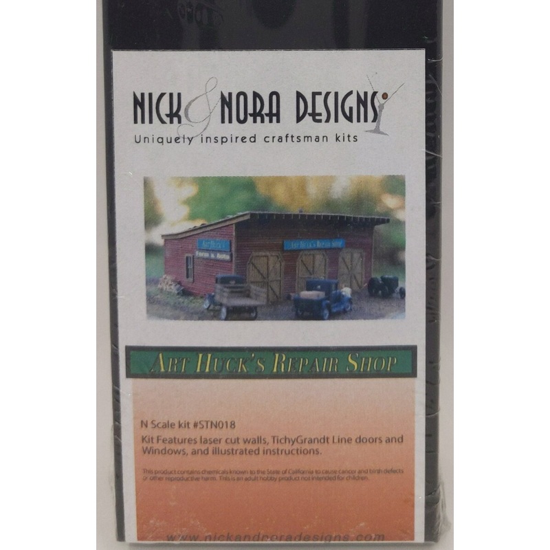 Nick & Nora stn018 N Scale Art Huck’s Repair Shop