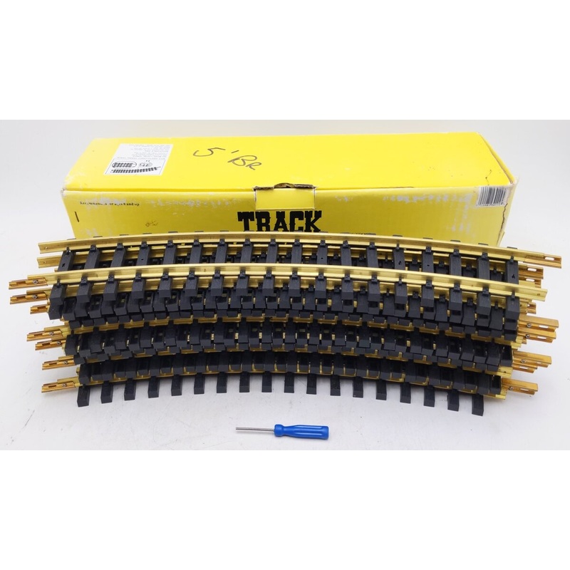 Aristo-Craft 30110 USA Style Brass Rail 5′ Diameter Curved Track Sections (12) EX/Box