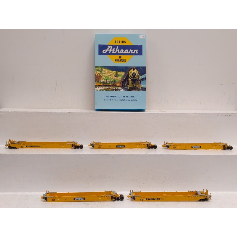 Athearn 5912 HO TTX Gunderson Maxi-III Well Car Kit -Assembled EX/Box