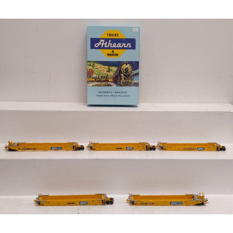 Athearn 5913 HO APC Gunderson Maxi-III Stack Car Kit (Set of 5) VG/Box