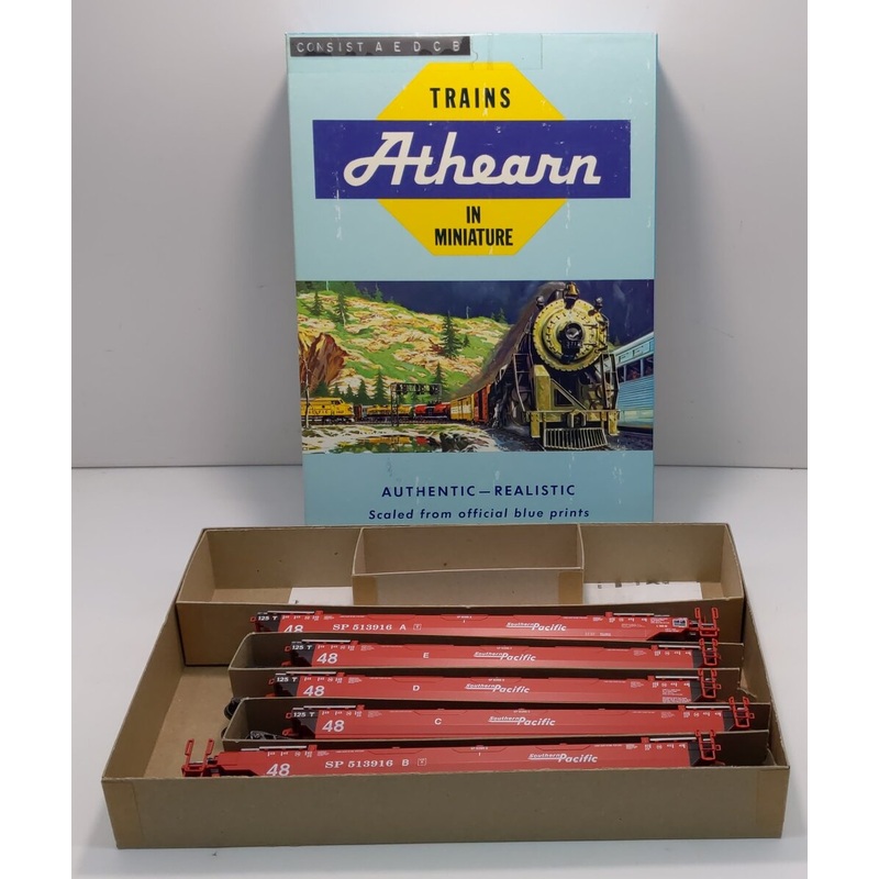 Athearn 5920 HO SP Gunderson Maxi-3 Well Car Kit -Assembled (Set of 5) LN/Box