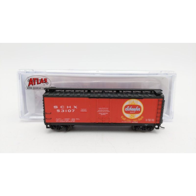 Atlas 50005652 N 40’Plug Door Box Car Schaefer 53107 LN/Box
