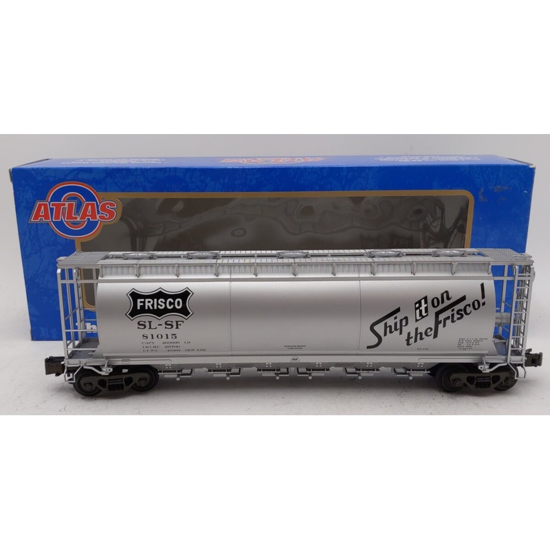 Atlas 6333-1 O Gauge Frisco 6-Bay Cylindrical Hopper (3-Rail) #81015 LN/Box