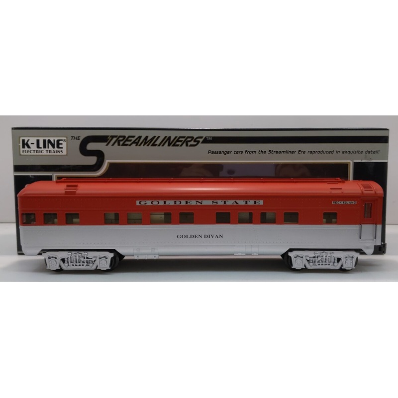 K-Line K4532-0479 O Rock Island Golden Divan 13.5 Streamliner Observation Car LN/Box