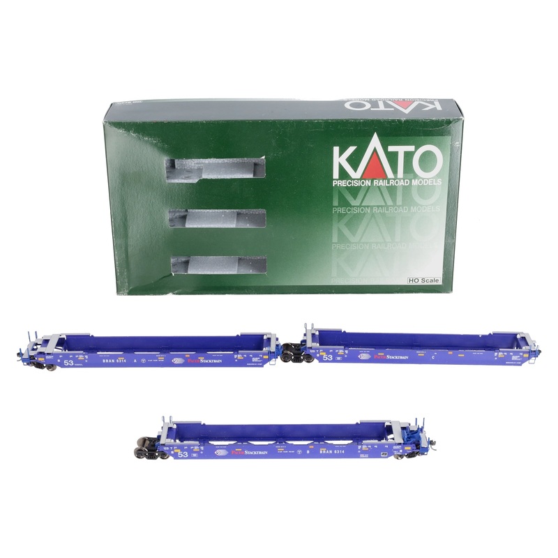 Kato 30-9040 HO Gunderson Maxi IV 3-Unit Well Car – Ready to Run LN/Box