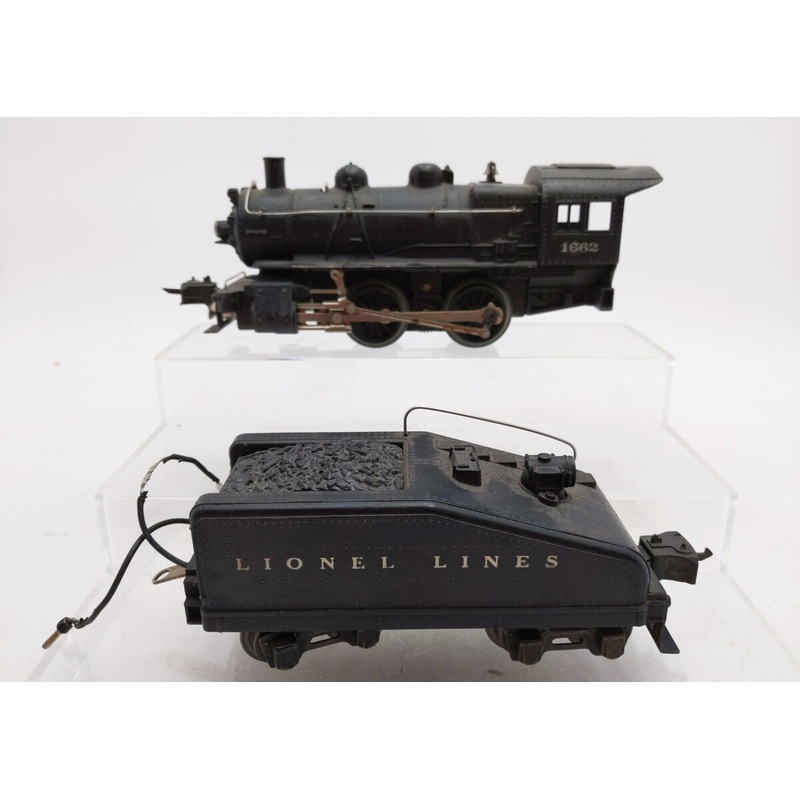 Lionel 1662 Vintage O 0-4-0 Steam Locomotive & Tender VG