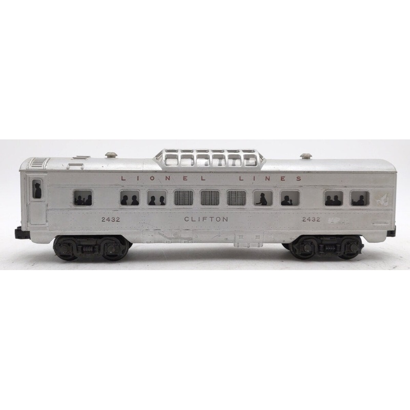 Lionel 2432 Vintage O Lionel Lines Clifton Illuminated Vista Dome Car EX