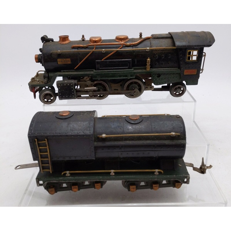 Lionel 260E Vintage O Prewar 2-4-2 Tinplate Steam Locomotive w/12 Wheel Tender