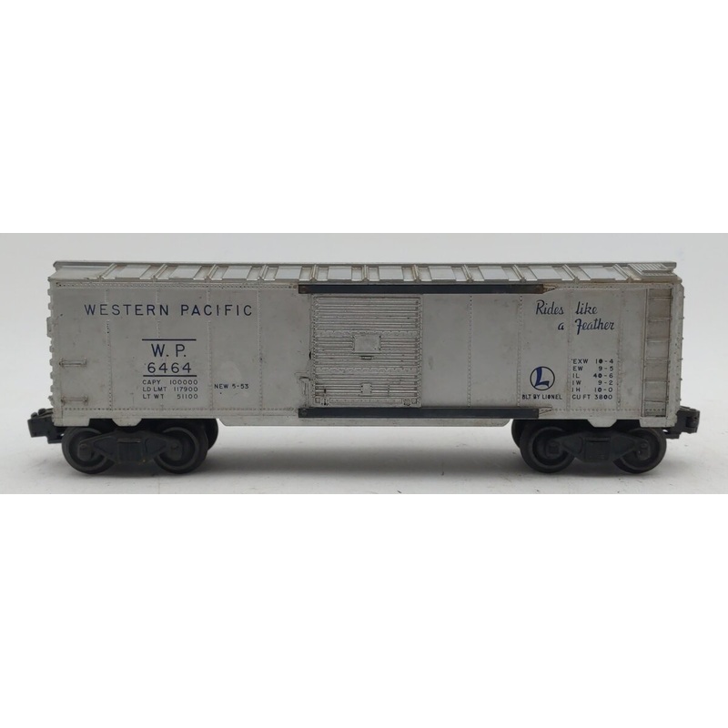 Lionel 6464-1 Vintage O Western Pacific Boxcar w/Blue Letters -Type I Body VG