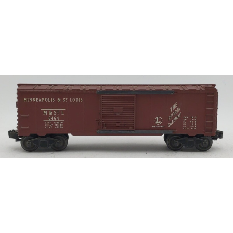 Lionel 6464-50 Vintage O Minneapolis & St. Louis Boxcar – Type I w/Flat Paint EX