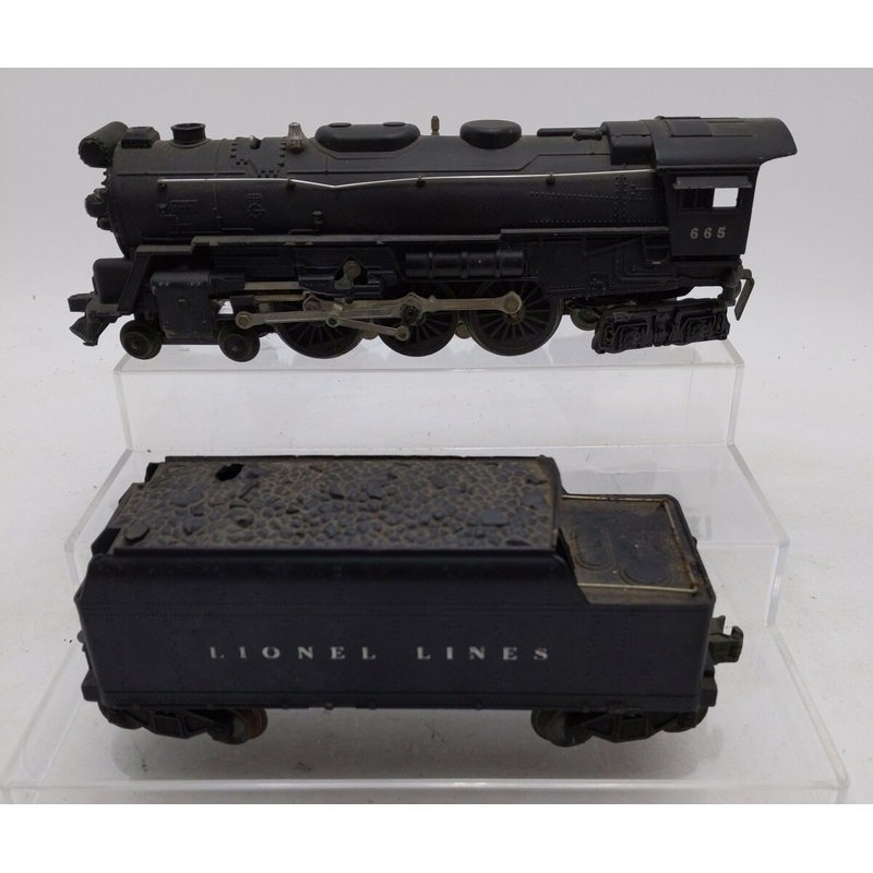 Lionel 665 Vintage O 4-6-4 Die-Cast Steam Locomotive W/6466WX Tender VG