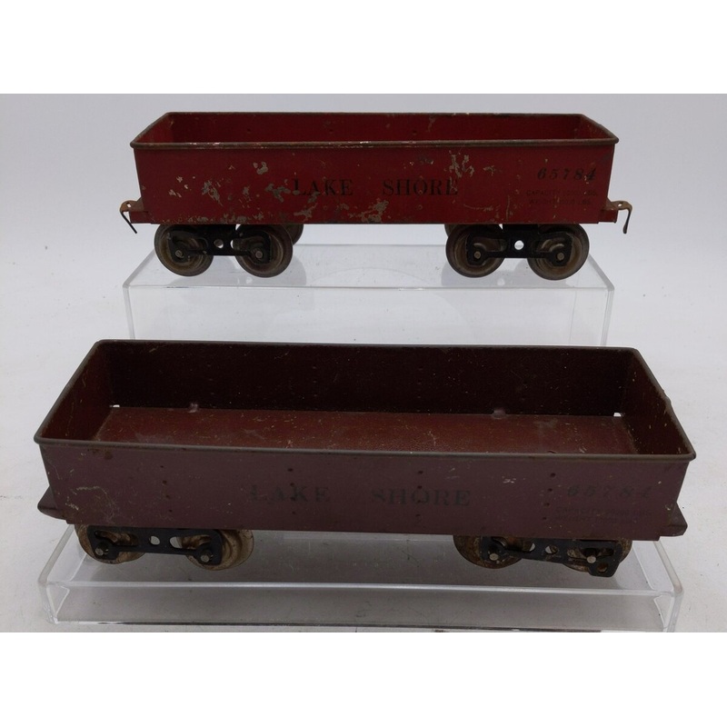 Lionel 901 O Vintage Prewar Tinplate Lake Shore Gondolas [2]