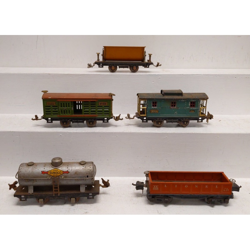Lionel Vintage O Tinplate Freight Cars: 807, 806, 2652, 809, 804 [5]